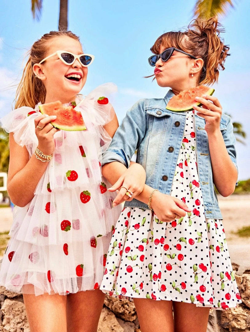 Lola + The Boys Strawberry Tulle Dress