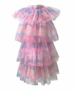 Lola + The Boys Water Color Tulle Dress