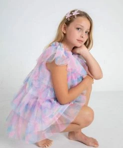 Lola + The Boys Water Color Tulle Dress