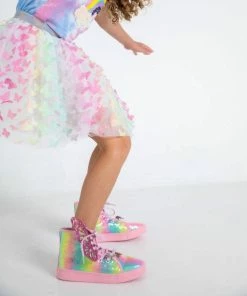 Lola & The Boys Girls Butterfly Sneakers
