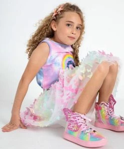 Lola & The Boys Girls Butterfly Sneakers