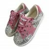 Lola + The Boys Girls Glitter Pink Star Sneakers