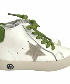 Lola + The Boys Green Happy Star HighTop Sneaker