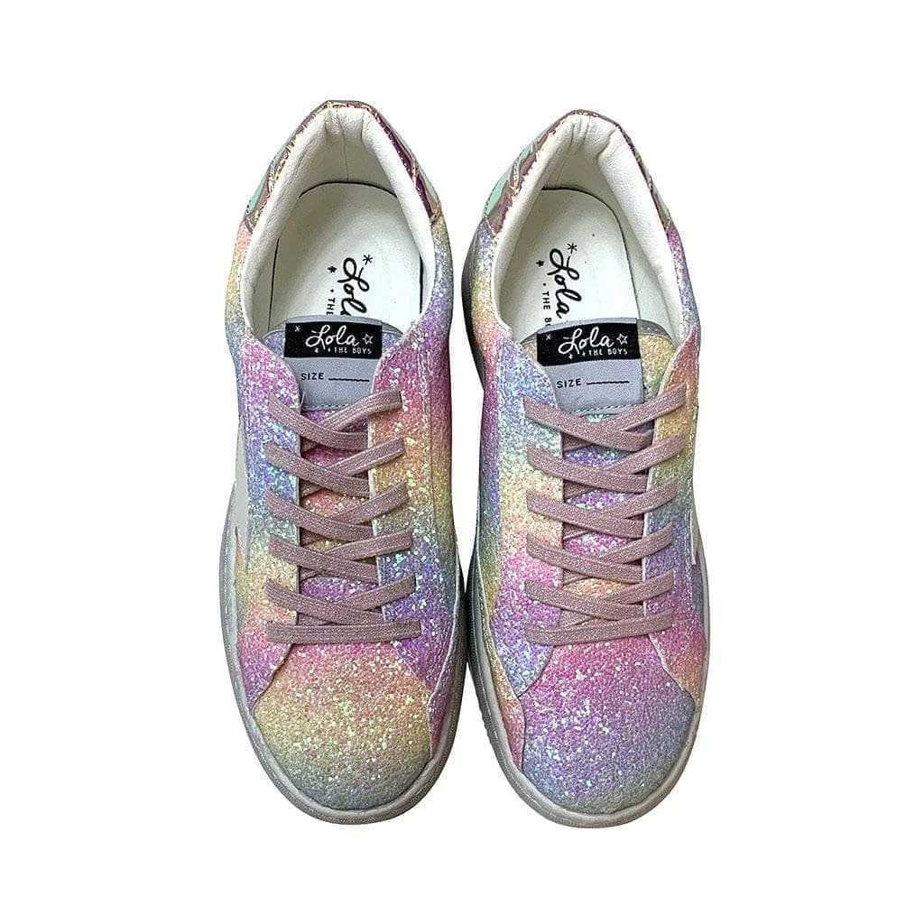 Lola + The Boys Ombre Glitter Star Sneaker