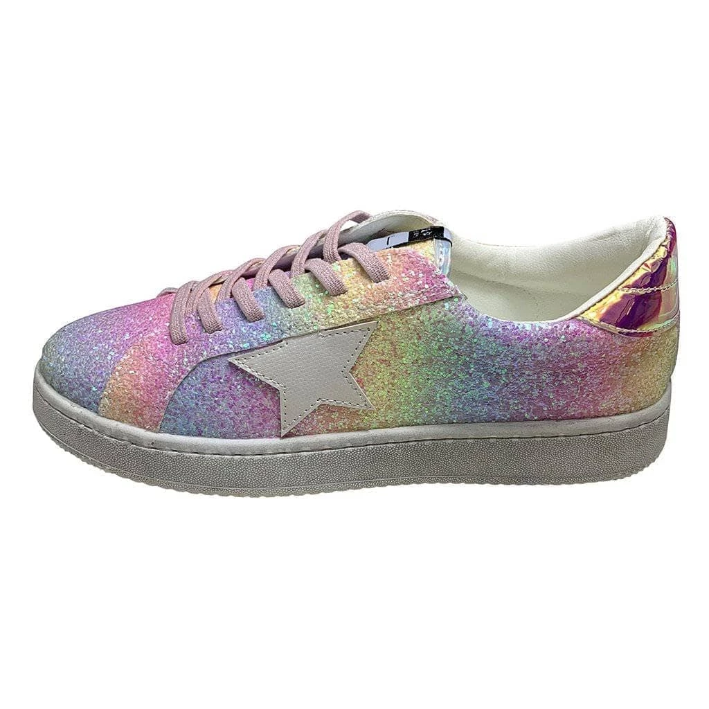 Lola + The Boys Ombre Glitter Star Sneaker