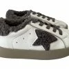 Lola + The Boys New Arrivals Sherpa Grey Star Sneakers