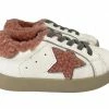 Lola + The Boys New Arrivals Sherpa Pink Star Sneakers