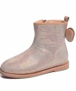 Lola + The Boys Girls Shimmer Crystal Booties