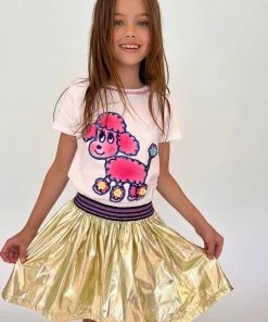 Lola + The Boys Goldie Foil Skirt