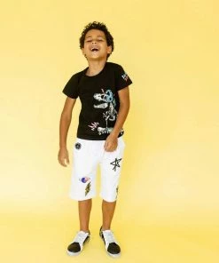 Lola + The Boys Graffiti Patch Shorts