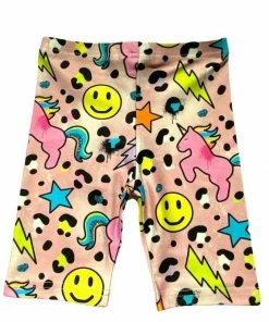 Lola + The Boys Happy Emoji Unicorn Biker Shorts New Arrivals