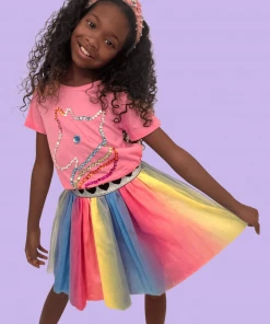 Lola + The Boys Hearts Rainbow Tutu Skirt New Arrivals