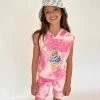 Lola + The Boys Ice Cream Tie Dye Hoodie Shorts Set New Arrivals