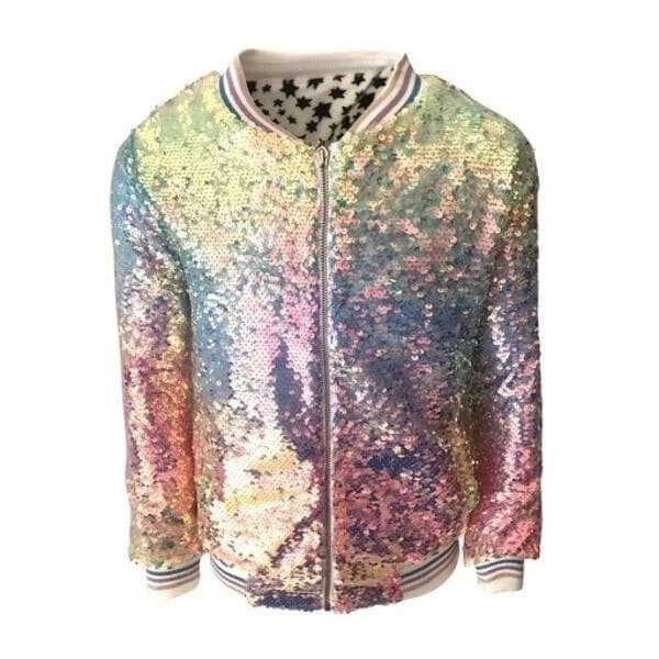 Lola + The Boys Icy Ombre Sequin Jacket