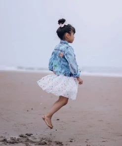 Lola + The Boys Girls All About The Patch Crop Denim Jacket