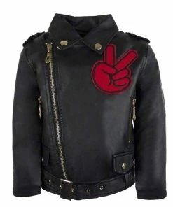 Lola & The Boys All About The Patch Vegan Leather Jacket Girls