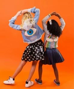 Lola + The Boys Girls Evil Eye Gem Denim