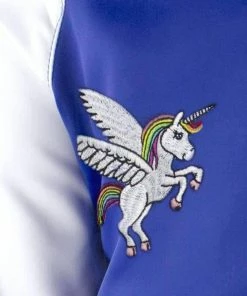 Lola + The Boys Girls Unicorn Satin Bomber