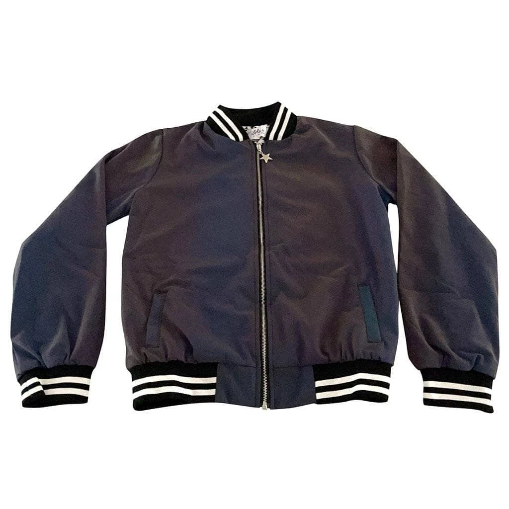 Lola + The Boys Girls Hologram Reflective Bomber