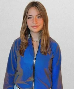 Lola + The Boys Girls Hologram Reflective Bomber