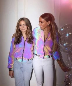 Lola + The Boys Girls Hologram Reflective Bomber