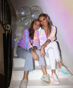 Lola + The Boys Girls Hologram Reflective Bomber