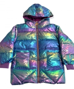 Lola + The Boys Girls Metallic Ombré Puffer