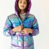 Lola + The Boys Girls Metallic Ombrรฉ Puffer