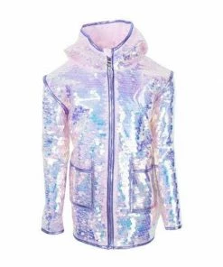 Lola + The Boys Paillette Magic Rain Jacket