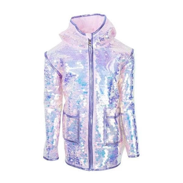 Lola + The Boys Paillette Magic Rain Jacket