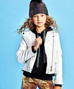 Lola + The Boys Patched Rainbow Daisy Vegan Leather