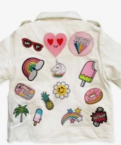 Lola + The Boys Patched Rainbow Daisy Vegan Leather