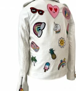 Lola + The Boys Patched Rainbow Daisy Vegan Leather