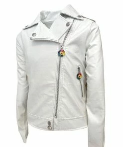 Lola + The Boys Patched Rainbow Daisy Vegan Leather