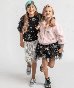 Lola + The Boys Pink Ice Princess Crystal Bomber