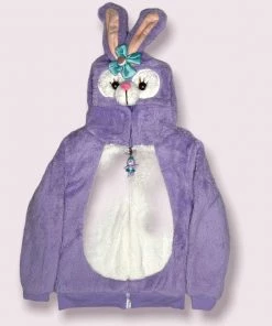 Lola + The Boys Plush Purple Bunny Jacket New Arrivals