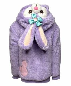 Lola + The Boys Plush Purple Bunny Jacket New Arrivals