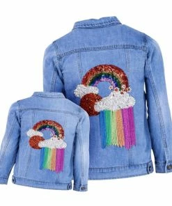 Lola + The Boys Rainbow Tassel Denim