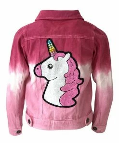 Lola + The Boys Strawberry Tie Dye Unicorn Denim