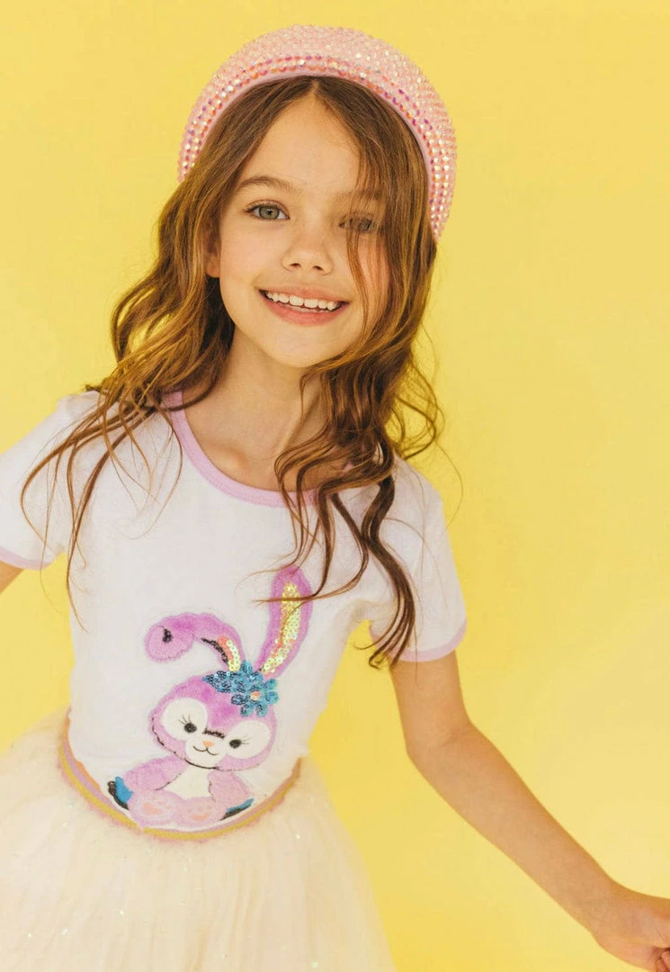 Lola + The Boys Lavender Bunny Ringer T Shirt New Arrivals
