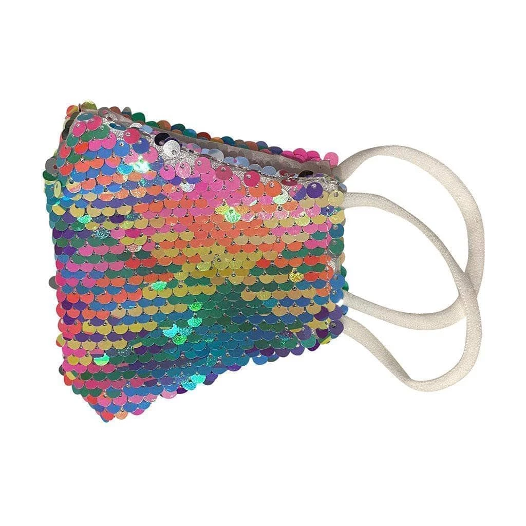 Lola + The Boys Girls Neon Vibes Sequin Face Mask