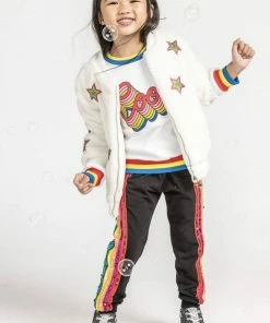 Lola + The Boys Rainbow Sequin Joggers