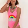 Lola + The Boys Pearl Clouds Rainbow Swimsuit