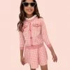 Lola + The Boys New Arrivals Gingham Gem Sweater Set