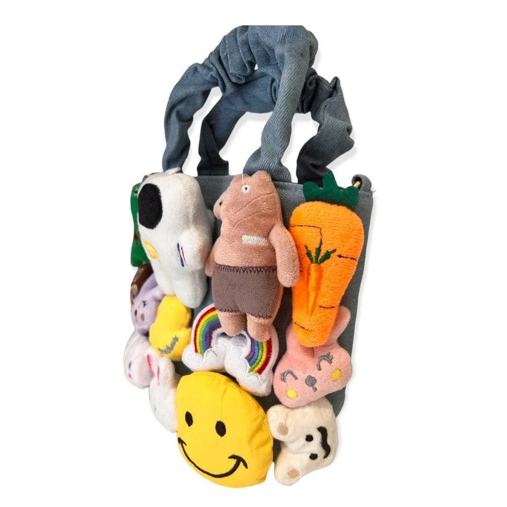 Lola + The Boys New Arrivals Plushie Surprise Denim Purse