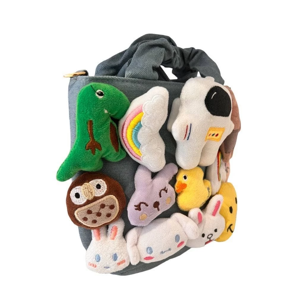 Lola + The Boys New Arrivals Plushie Surprise Denim Purse