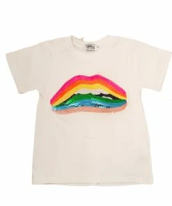 Lola + The Boys Rainbow Lips T-shirt New Arrivals