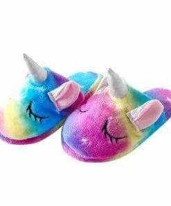 Lola + The Boys Girls Rainbow Pastel Unicorn Dreamer Slippers