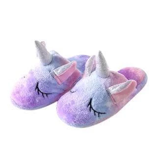 Lola + The Boys Girls Rainbow Pastel Unicorn Dreamer Slippers