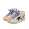 Lola + The Boys Girls Rainbow Smiley Hi Top Sneaker